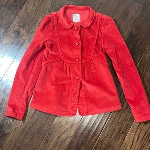 Tulle Anthropologie Red Corduroy Jacket
